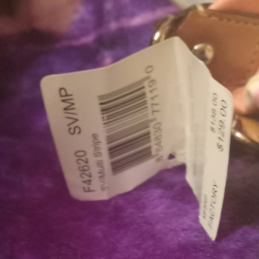 Coach 2011 Multicolor Striped Beach Top Handle Mini Bag NWT - Picture 11 of 12